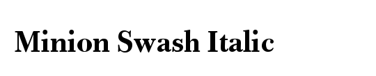 Minion Swash Display Italic