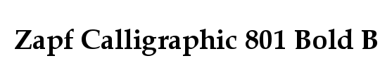 Zapf Calligraphic 801