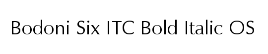Bodoni Six ITC