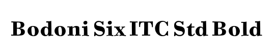 Bodoni Six ITC Std