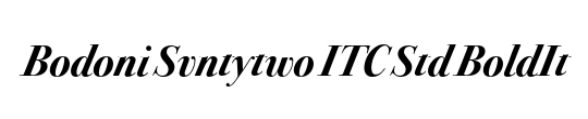 Bodoni SvtyTwo OS ITC TT