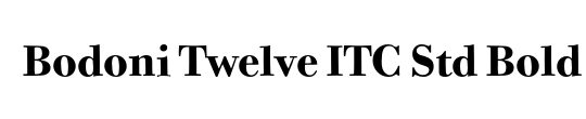 Bodoni Twelve ITC Std