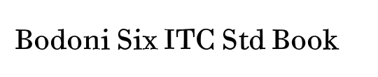 Bodoni Six SC ITC TT
