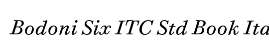 Bodoni Six ITC Std