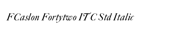 FCaslon Fortytwo ITC Std