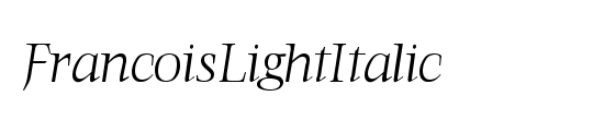 FrancoisLightItalic