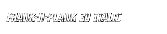 Frank-n-Plank 3D Italic