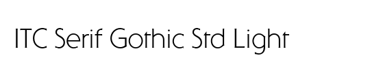 ITC Serif Gothic Std