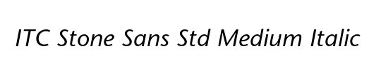 ITC Stone Sans Std